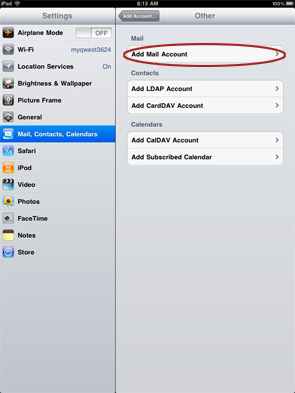 iPad Email Setup