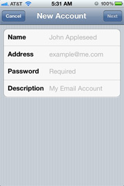 iPhone Email Setup